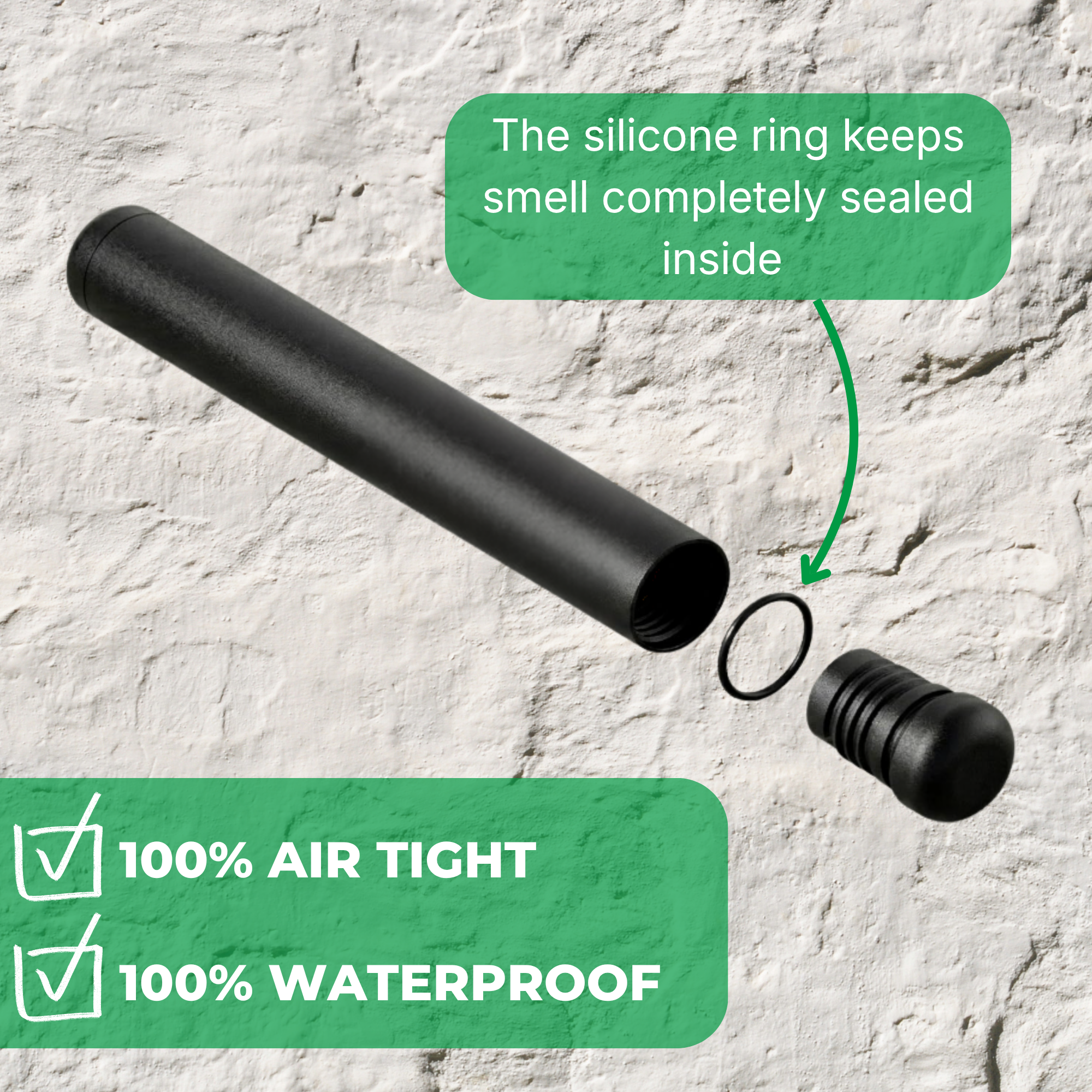 3-Pack Smell Proof Tube Set – Airtight and Lightweight Aluminium Smell Proof Container