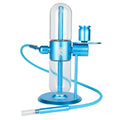 Blue Premium Gravity Hookah Set 360° Rotating with Heat Management Device, Cleaning Set